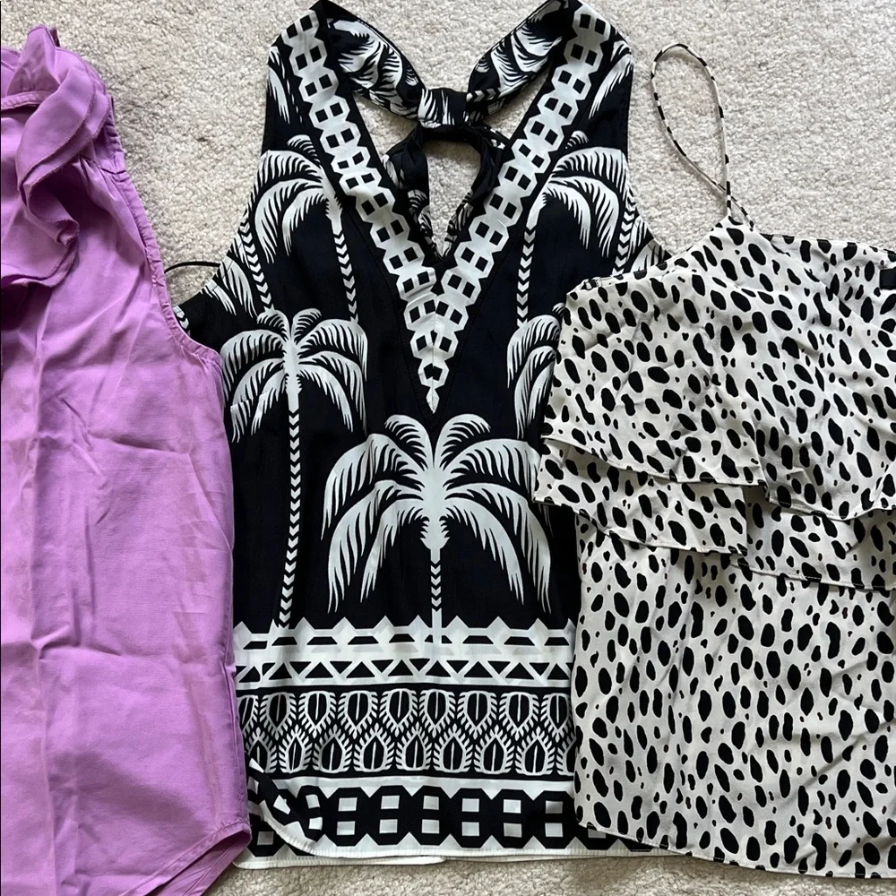 Bundle of 3 Summer Resort High End Tops - Kut from the Kloth, J Crew NWOT 10-12 - Picture 3 of 7